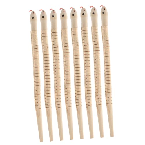 BESPORTBLE 8 Stück Teiliges Halloween Holzschlangen Spielzeugset Realistische Flexible Schlangen für Deko für Halloween und Zufällige Farbe von BESPORTBLE