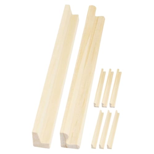 BESPORTBLE 8 Stück Teiliges Holz Domino Rack Set Stabile Natürliche Holzständer für Desktop Domino Halter DIY Buchstaben Dekoration Multifunktional Langlebig von BESPORTBLE