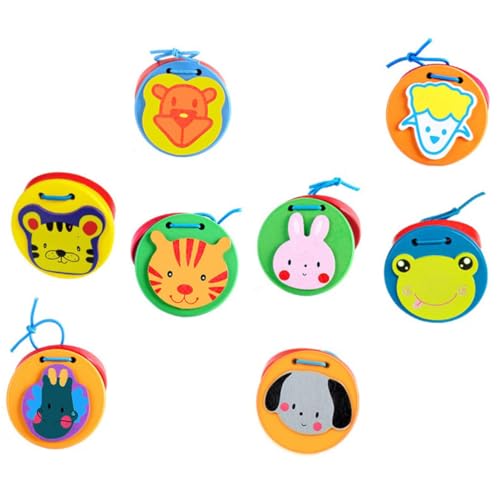 BESPORTBLE 8 Stück Teiliges Holz Kastagnetten Cartoon Tierform Musikspielzeug für Kleinkinder zur Frühkindlichen Bildung Farbenfroh Handlich Fördert Kreativität Gehör und BESPORTBLE 8 Stück Teiliges Holz Kastagnetten Cartoon Tierform Musikspielzeug für Kleinkinder zur Frühkindlichen Bildung Farbenfroh Handlich Fördert Kreativität Gehör und von BESPORTBLE
