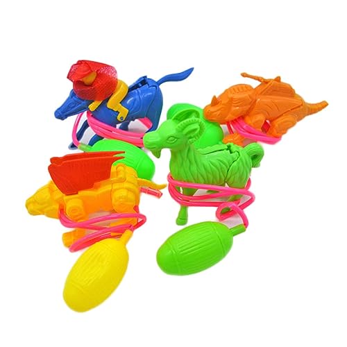 BESPORTBLE 8 Stück Teiliges Hüpfpferd Spielset aus PVC mit Bunten Farben Luftdruckbetriebenes Fingerspielzeug für Drinnen und Draußen Mittlere Geruchlos und Umweltfreundlich von BESPORTBLE