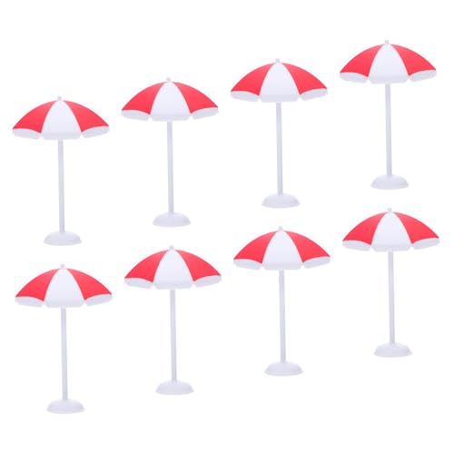 BESPORTBLE 8stücke Miniatur-Sonnenschirm Für Puppenhaus Aquarium Und Terrarium Dekorativer Mini-Regenschirm Für Kuchenornamente Und Fotorequisiten Mini-Regenschirm Aus Kunststoff Für von BESPORTBLE