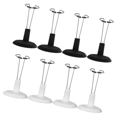 BESPORTBLE 8 Stück Teiliges Puppenständer Stabiles Doll Display Rack mit Schwarzen und Weißen Haltern Praktischer Indoor Dolls Support für Action Figuren Modell und Sammelfiguren von BESPORTBLE