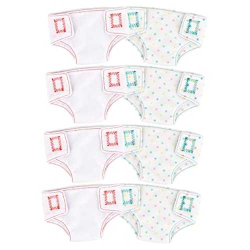 BESPORTBLE 8 Stück Teiliges Puppenunterwäsche aus Hochwertigem Weiche Panties und Windeln für Dolls DIY Zubehör für Puppenkleidung und Kreatives Ankleidespiel von BESPORTBLE