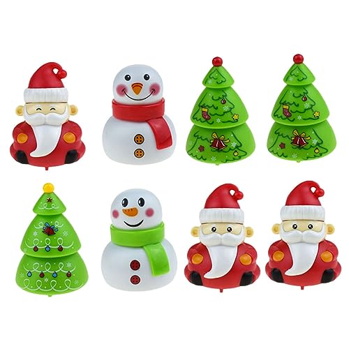 BESPORTBLE 8 Stück Teiliges Weihnachtszug mit Niedlichen Xmas Motiven Handlich Bunter Rückziehauto Spaß für für Mädchen und Jungen von BESPORTBLE