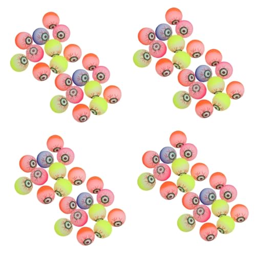 BESPORTBLE 80 Stck Halloween Bouncy Balls mit Gruseligen Augen Bunte Elastische Spielbälle für Partydeko und Mitgebsel für Halloween Partys und Kostümfeiern von BESPORTBLE