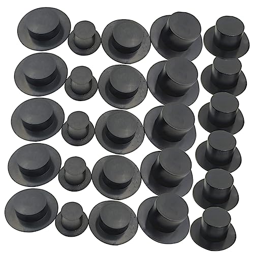 BESPORTBLE 80 Stück Teiliges Mini Zauberer Hüte Schwarze Kunststoff Miniaturhüte Langlebig und Vielseitig für DIY Basteln Schneemann Dekoration und Weihnachtsfeiern Geeignet von BESPORTBLE