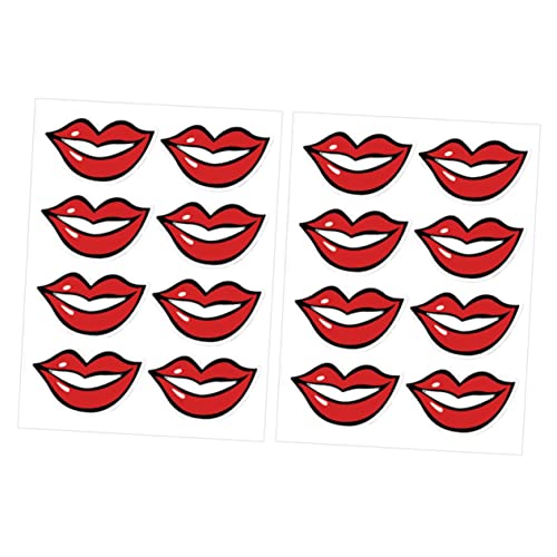 BESPORTBLE 80Stücke Masken Aufkleber Lippen Smile Aufkleber Für Dienstleistungsbranche Selbstklebende Masken Dekoration Stil A von BESPORTBLE