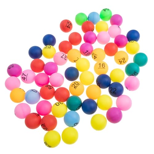 BESPORTBLE 80st Lotteriekugeln Spieleabendball Lotterieball Zahlenball Spielball Bingo-Kugel Spielbälle Farbige Kugeln Kleine Anzahl Bälle Kugeln Mit Zahlen Tombola-kugelnummern Plastik von BESPORTBLE