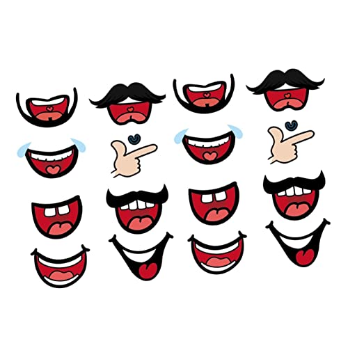 BESPORTBLE 8Packungen Pack Gesichtsmaske Aufkleber Lippenaufkleber für Maskendekoration Selbstklebend Abnehmbar aus Langlebigem für Glatte Oberflächen von BESPORTBLE