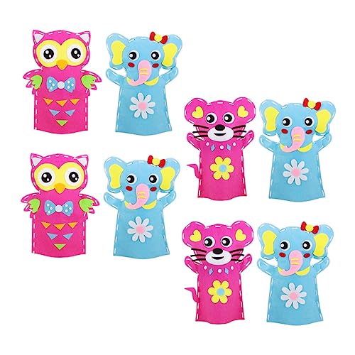 BESPORTBLE 8Sätze DIY Handpuppen Materialien Für Kreatives Bastelset Mit Verschiedenen Tiermotiven Pädagogisches Für DIY Projekte Und Bastelstunden von BESPORTBLE