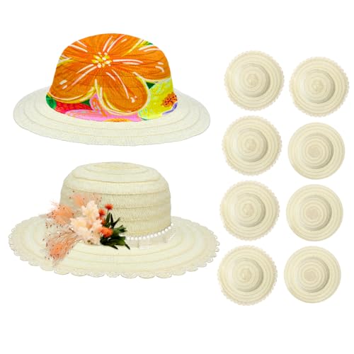 BESPORTBLE 8Stücke DIY Strohhüte Leere Bastelhüte Zum Kreative Sonnenhüte Für Handwerksprojekte Spitzenstrohhüte Leere Hüte BESPORTBLE 8Stücke DIY Strohhüte Leere Bastelhüte Zum Kreative Sonnenhüte Für Handwerksprojekte Spitzenstrohhüte Leere Hüte von BESPORTBLE