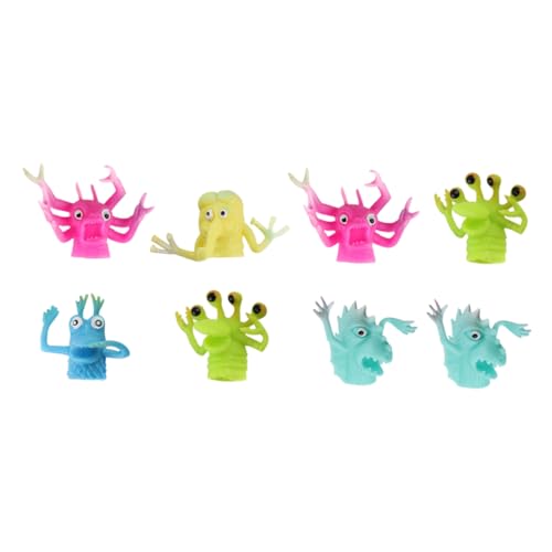 BESPORTBLE 8Stücke Fingerpuppen Lustige Kobold Handpuppen aus Hochwertigem TPR für Stressbewältigung für Kreative Spiele von BESPORTBLE