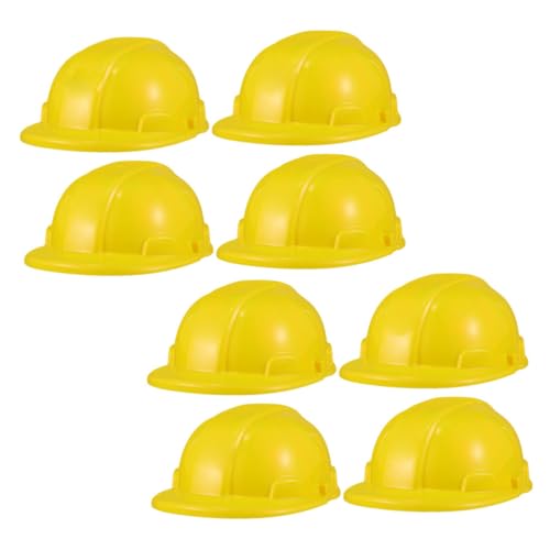 BESPORTBLE 8Stücke Gelbe Bauhüte für Kunststoff Spielzeughelme für Rollenspiele Partyaccessoires für Halloween und Themenpartys Leicht und Auffällig für Kostümpartys von BESPORTBLE