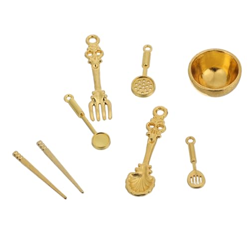 BESPORTBLE 8Stücke Küchenspielset Teiliges Puppenhaus Geschirr Set mit Schüsseln Löffeln Essstäbchen und Gabeln aus Metall Realistisches Küchenzubehör für Kreative Rollenspiele BESPORTBLE 8Stücke Küchenspielset Teiliges Puppenhaus Geschirr Set mit Schüsseln Löffeln Essstäbchen und Gabeln aus Metall Realistisches Küchenzubehör für Kreative Rollenspiele von BESPORTBLE