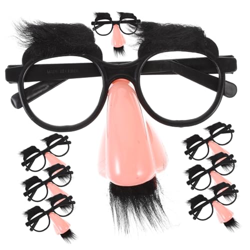 BESPORTBLE 8Stücke Lustige Bartbrille Mit Nase Cosplay Requisiten Für Halloween Party Nasenpartybrille Für Kostümpartys Und Geburtstagsfeiern von BESPORTBLE