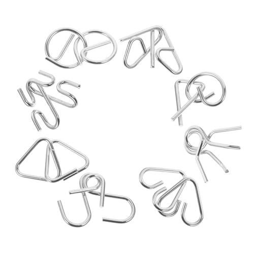 BESPORTBLE 8Stücke Metallpuzzles Klassische Denksportaufgaben für Kreative Gehirntrainer für Problemlösung und Kritisches für Aktivitäten und Bildungsförderung von BESPORTBLE