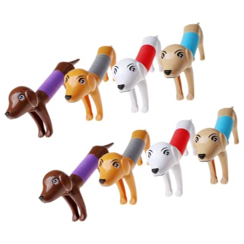 BESPORTBLE Kleiner Hund Geformtes Pop Rohr Spielzeug 8 Stück Teleskop Spielzeug für Hunde Dehnbares Sensorikspielzeug für Partys und Geburtstagsfeiern von BESPORTBLE