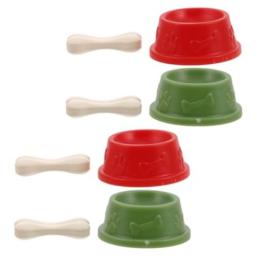 BESPORTBLE 8Stücke Mini Hundenapf Für Realistischer Futternapf Für Puppenhäuser Kleine Knochen Haustierzubehör Für Kleine Und Katzen von BESPORTBLE