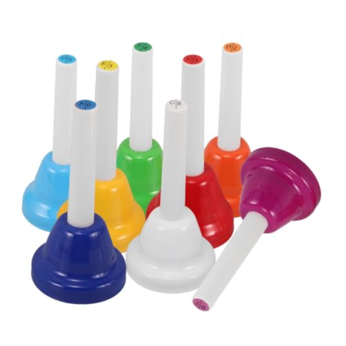 BESPORTBLE Interaktives Musiklernen 8-teiliges Handglocken-Set Musikglocken Für Kleinkinder Jungen Und Mädchen Musikspielzeug Pädagogisches Schlaginstrument von BESPORTBLE