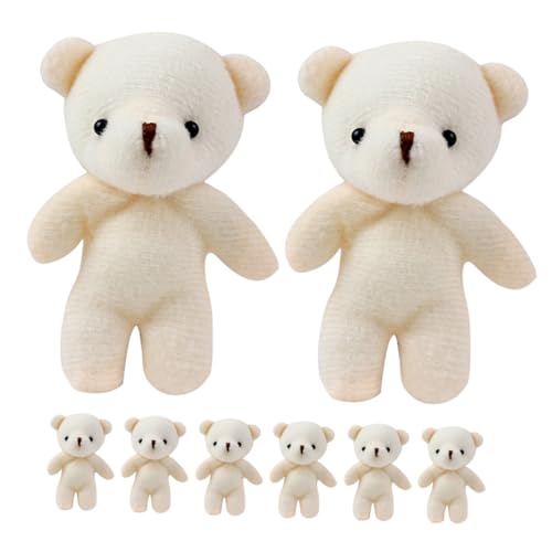 BESPORTBLE 8Stücke Teiliges Mini Plüschbären Anhänger Weiche Bärenpuppen Spielzeuge für Schlüsselanhänger Rucksack Dekoration Niedliche Cartoon Tierfiguren aus Hochwertigem Plüschmaterial von BESPORTBLE