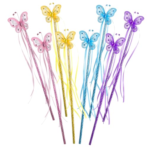 BESPORTBLE 8Stücke Teiliges Schmetterlings Zauberstäbe für Mädchen Handheld Fairy Stick Dekoration für Kostümpartys und Rollenspiele BESPORTBLE 8Stücke Teiliges Schmetterlings Zauberstäbe für Mädchen Handheld Fairy Stick Dekoration für Kostümpartys und Rollenspiele von BESPORTBLE