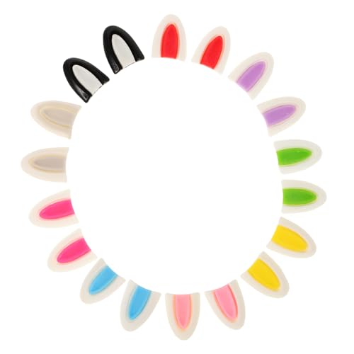 BESPORTBLE 9 Paare Kaninchenohren Harz Charms für Schmuckgestaltung DIY Tierohren Bastelzubehör für Haarclips und Kreative Projekte Farben von BESPORTBLE