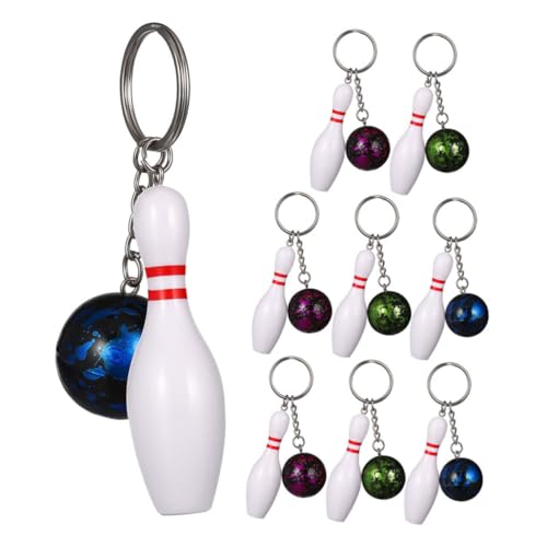 BESPORTBLE 9 Stück Teiliges Bowling Pin Schlüsselanhänger aus Langlebigem Material Bunte Mini Anhänger für Bowling Fans Tragbar und Robust und Party Zubehör BESPORTBLE 9 Stück Teiliges Bowling Pin Schlüsselanhänger aus Langlebigem Material Bunte Mini Anhänger für Bowling Fans Tragbar und Robust und Party Zubehör von BESPORTBLE