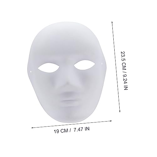 BESPORTBLE 9 Stück Teiliges DIY Gesichtsmasken Unbemalte Weiße Papiermasken für Männer Frauen Handbemalbar Umweltfreundlicher Pappmaché zum Bemalen Basteln und Halloween Party von BESPORTBLE
