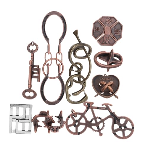 BESPORTBLE 9 Stück Teiliges Metall Luban Lock Interlocking Puzzles Geduldsspiel für Erwachsene Jungen zum Gehirntraining und Stressabbau Langlebiges Unlocking Toy für Kreatives und von BESPORTBLE