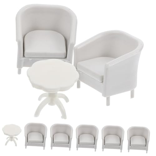 BESPORTBLE 9 Stück Teiliges Miniatur Möbelset Kunststoff Miniatur Tisch Stuhl Modell Puppenhaus Dekoration für Wohn und Esszimmer DIY Bastelbedarf BESPORTBLE 9 Stück Teiliges Miniatur Möbelset Kunststoff Miniatur Tisch Stuhl Modell Puppenhaus Dekoration für Wohn und Esszimmer DIY Bastelbedarf von BESPORTBLE