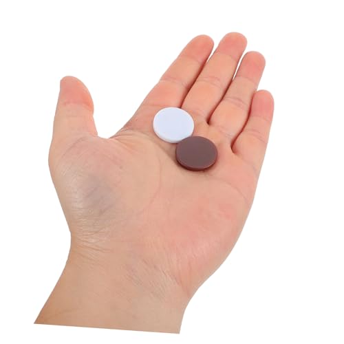 BESPORTBLE 96 Stück Teiliges Zweifarbiges Rundspiel Steine aus Robustem HIPS Material Ergonomisch Gestaltet für Schach Dame und als Ersatz für Brettspiele Lernen Camping und Familienspiele von BESPORTBLE
