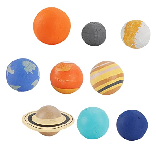 BESPORTBLE 9Stücke Planetensystem Modelle Nachgeahmtes Planetenspielzeug Für Lernspielzeug Kognitiven Fähigkeiten Solarsystem Dekoration Und Planeten von BESPORTBLE