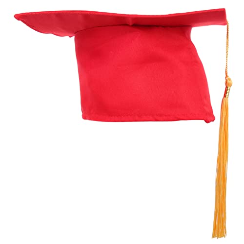 BESPORTBLE Abschluss Hut für Erwachsene Elastischer Doktorhut Diy Abschluss Hut aus Roter Graduation Cap für Fotorequisiten Geeignet für Abschlussfeiern und Kindergartenabschlüsse von BESPORTBLE