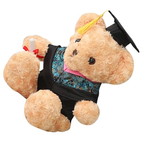 BESPORTBLE Abschlussbär Plüschbär im Doktorhut Abschlusskleidung Süßes zur Graduierung für Freunde Familie Deko für Schulabschluss von BESPORTBLE