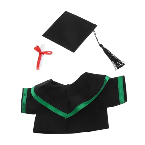 BESPORTBLE Abschlusskostüm für Plüschtiere Weiches Stoffset mit Grünem Umhang Schwarzer Quastenmütze und Zertifikat Geeignet als Dekoration Foto Requisite und Festliche Verkleidung BESPORTBLE Abschlusskostüm für Plüschtiere Weiches Stoffset mit Grünem Umhang Schwarzer Quastenmütze und Zertifikat Geeignet als Dekoration Foto Requisite und Festliche Verkleidung von BESPORTBLE