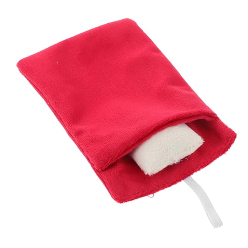 BESPORTBLE Adorabler Puppenschlafsack Rot mit Kissen Weicher Wiederverwendbarer Schlafsack für Kleine Puppen Miniatur Puppenhaus Zubehör Kompakt Einfach Anzuziehen für Weihnachts Elf von BESPORTBLE