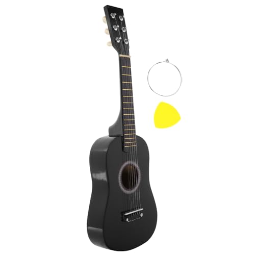 BESPORTBLE Akustikgitarre Für Anfänger Folk Gitarre Im Vintage Stil Für Musikliebhaber Schwarz Zubehör Zufälliger Farbe von BESPORTBLE
