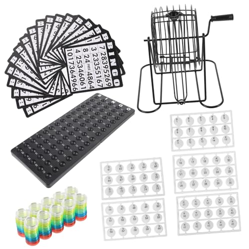 BESPORTBLE Amerikanisches Bingo Spielset mit Spielbrett Kugeln und Karten Unterhaltsames Tischspiel für Familien Partys und Gemeinschaften Geeignet für Große Gruppen und Bingo Turniere von BESPORTBLE