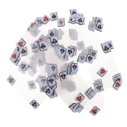 BESPORTBLE Anti-Cheat Transparent Pokerkarten Matte Oberfläche Wasserdichtes Kunststoff-Deck Rutschfestes Spielkartenset für Turniere und Outdoor-Spiele von BESPORTBLE