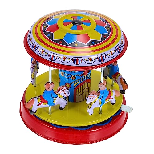 BESPORTBLE Antikes Karussellspielzeug Aus Blech Klassisches Vintage Aufziehspielzeug Rotierendes Karussell Für Pädagogisches Für Bar Und Restaurant Nostalgisches Design von BESPORTBLE