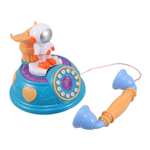 BESPORTBLE Astronauten Drehtelefonspielzeug Retro Cartoon Telefon Mit Licht Und Musik Interaktives Lernspielzeug Für Kleinkinder Für Zuhause Und Vorschule von BESPORTBLE