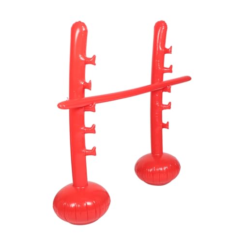 BESPORTBLE Aufblasbarer Hochsprung Spiel Rot für Erwachsene Fördert Motorik und Koordination für Outdoor Partys Poolspiele Vielseitig und Platzsparend von BESPORTBLE