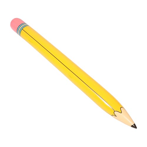 BESPORTBLE Aufblasbarer PVC Bleistift Großes Aufblasbares Schreibwaren Dekorativer Jumbo Bleistift für Schulanfang Klassenzimmerdekoration Party Gelb von BESPORTBLE