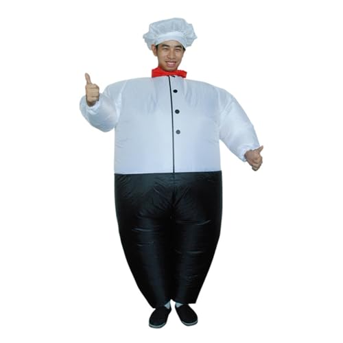 BESPORTBLE Aufblasbares Kochkostüm Für Erwachsene Lustiges Halloween Kostüm Einteiliges Bequemes Design Für Mottopartys Auftritte Hochwertiges Material von BESPORTBLE
