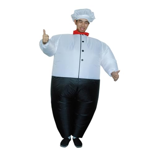 BESPORTBLE Aufblasbares Kochkostüm Halloween Erwachsene Lustiges Cartoon Chef Outfit Leichtes Polyester Batteriebetriebener und Atmungsaktiv Einheitsgröße für Party und Karneval BESPORTBLE Aufblasbares Kochkostüm Halloween Erwachsene Lustiges Cartoon Chef Outfit Leichtes Polyester Batteriebetriebener und Atmungsaktiv Einheitsgröße für Party und Karneval von BESPORTBLE