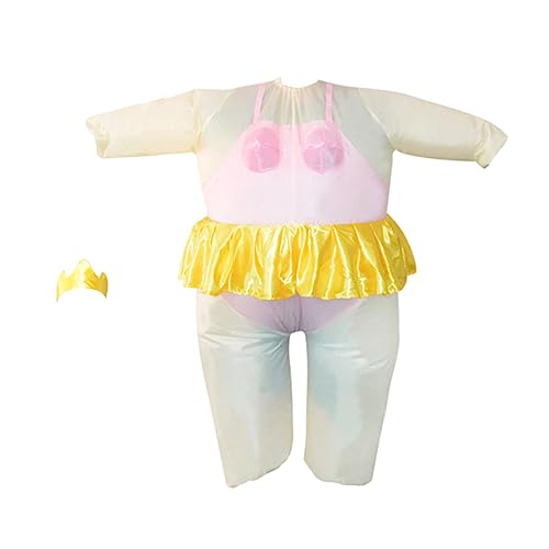 BESPORTBLE Aufblasbares Partykostüm für Erwachsene Rosa Polyester Lustiges Ballett Design Batterie Erforderlich für Halloween Karneval Geburtstagsfeiern von BESPORTBLE