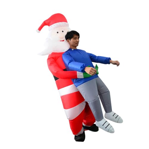 BESPORTBLE Aufblasbares Santa Claus Kostüm für Erwachsene Lustiges Weihnachtsmann Cosplay mit Cartoon Design Leichtes Polyester Batteriebetriebenes Gebläse Atmungsaktiv für Weihnachtsfeier BESPORTBLE Aufblasbares Santa Claus Kostüm für Erwachsene Lustiges Weihnachtsmann Cosplay mit Cartoon Design Leichtes Polyester Batteriebetriebenes Gebläse Atmungsaktiv für Weihnachtsfeier von BESPORTBLE