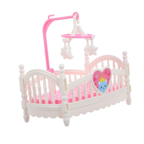BESPORTBLE Babybett Für Puppenhaus Niedliches Miniaturmöbel Für Puppenhaus Schlafzimmer Als Puppenbett Und Zubehör Für Kreative Spielwelten von BESPORTBLE