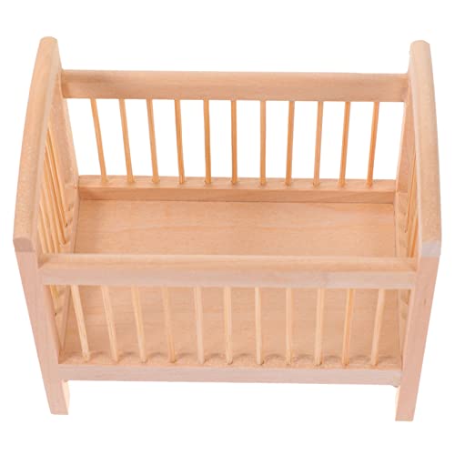BESPORTBLE Babybett Modell aus Hochwertigem Holz für Miniaturspielzeug und Puppenhauszubehör Leicht und Kompakt für Kreative Spielwelten BESPORTBLE Babybett Modell aus Hochwertigem Holz für Miniaturspielzeug und Puppenhauszubehör Leicht und Kompakt für Kreative Spielwelten von BESPORTBLE