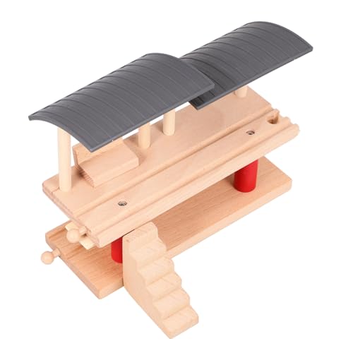 BESPORTBLE Simulation Bahnhof Plattform Spielzeug Holz Zug Bahnhof Zubehör Pädagogisches Jungen Und Mädchen Spielset von BESPORTBLE